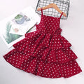 Toddler Girls Hearts Printing Ruffle Summer Dress