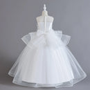 Sleeveless Flower Embroidery Princess Dresses For Girls childrensterritory