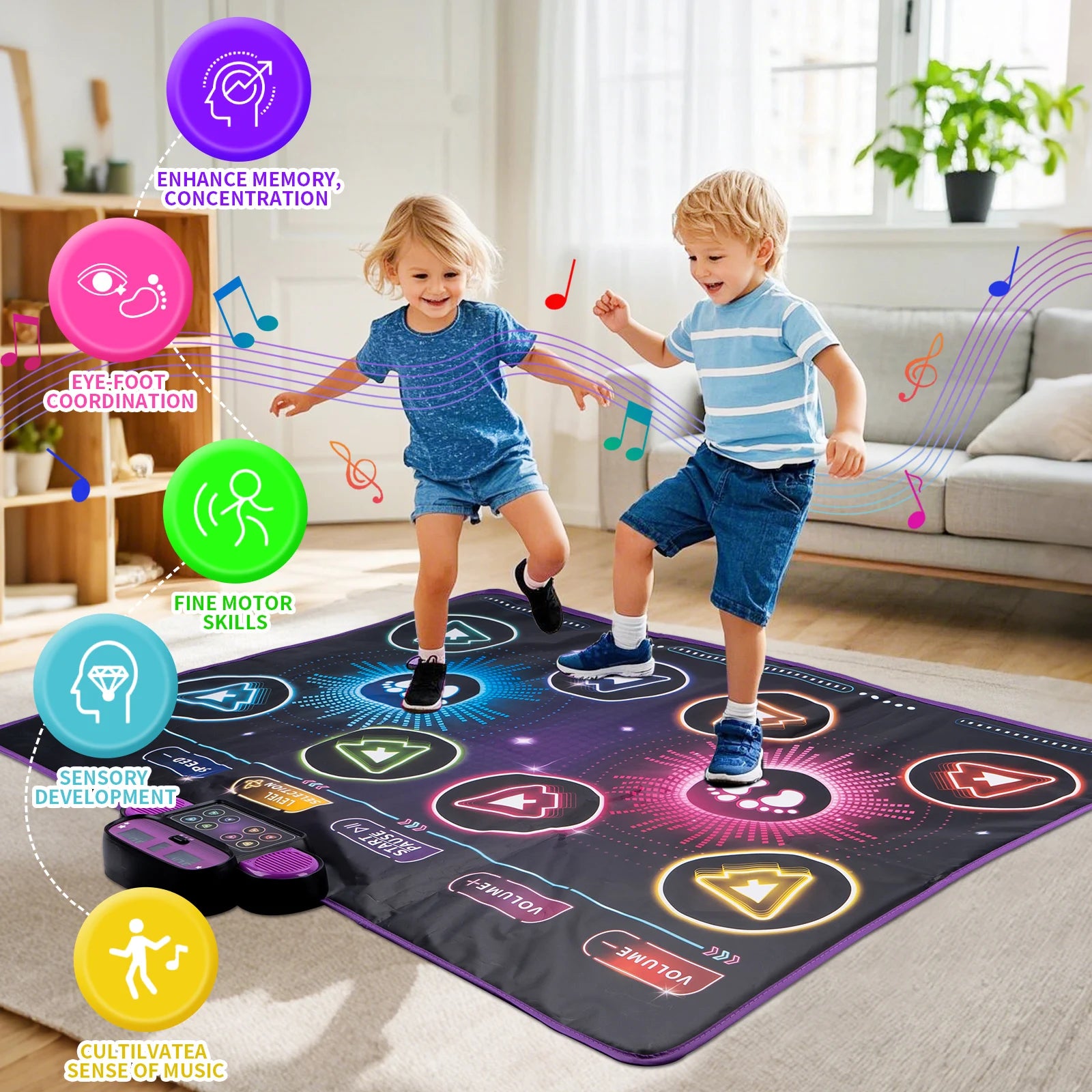 Kids Interactive Musical Floor Mat for Dance and Play Activities