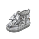 Girls' Butterfly-knot Bling Warm Plush Snow Boots childrensterritory