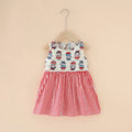 Kids Girls Cartoon Pattern Summer Party Dresses
