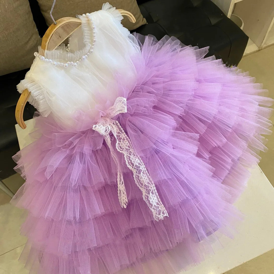 Tiered Tulle Puffy Princess Holy First Communion Dress childrensterritory