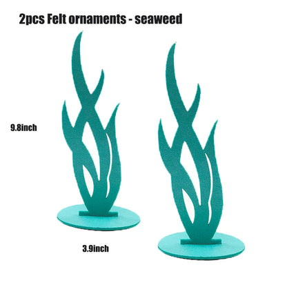 2pc Ocean Seagrass Coral Mermaid Tail for Party Decor