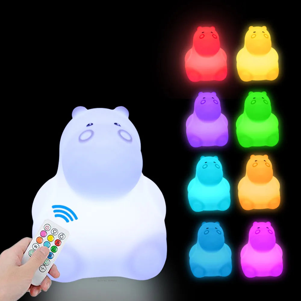 Rechargeable Owl LED Night Light in 9 Colors for Kids Room childrensterritory