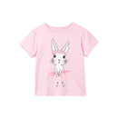 Half-Sleeves Cartoon Print Summer Casual Tops For Girls childrensterritory