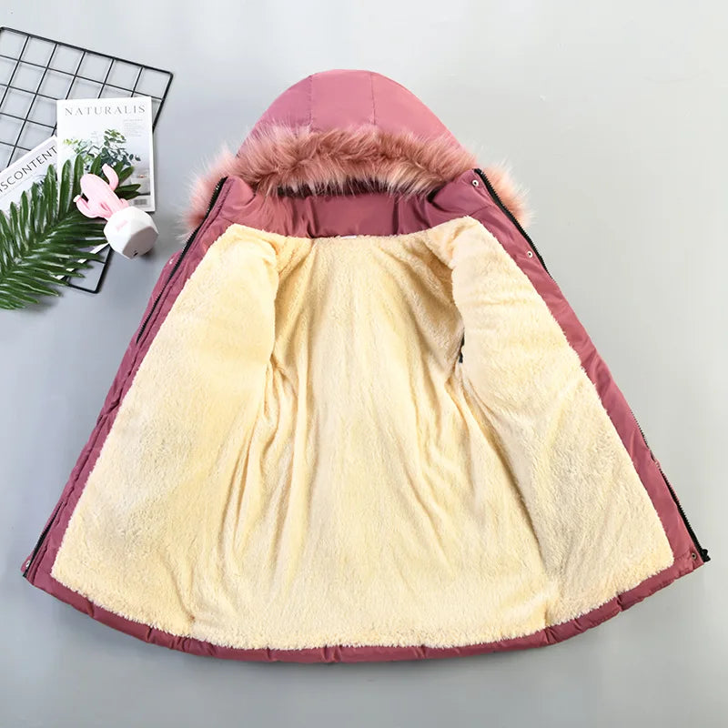 Kids Girls Winter Thicken Coat/Snow Hoodie Jacket