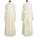 Kids Girl White Beige Long Sleeve Bridesmaid Dresses for Summer