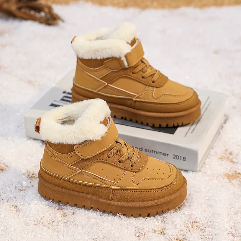 Trendy Kids furry Warm Waterproof Casual Shoes childrensterritory