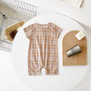 Baby Boy Plaid Casual Short Sleeve Summer Romper childrensterritory