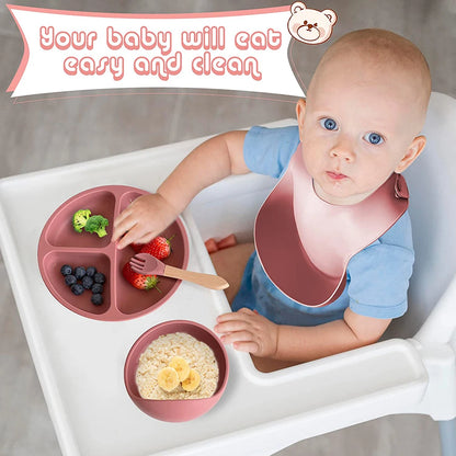Baby 6/8-piece Silicone Tableware Set