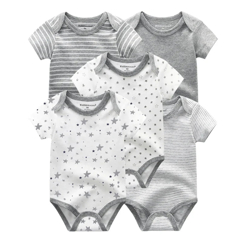 5-pack Baby Boy Summer Rompers
