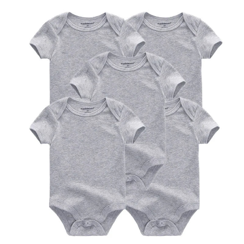 Short Sleeves Cartoon Print Soft Bodysuits For Baby Boys And Girls childrensterritory