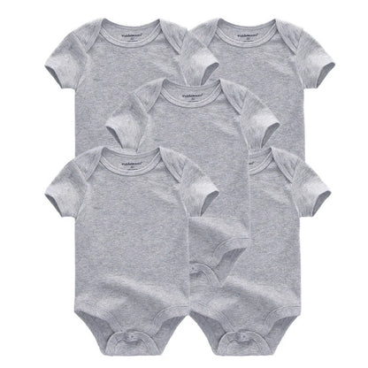 Short Sleeves Cartoon Print Soft Bodysuits For Baby Boys And Girls childrensterritory