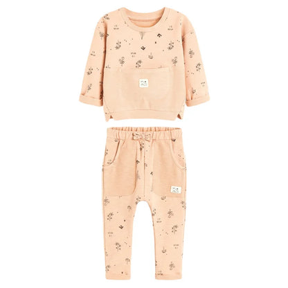 Cartoon Design Hoodies and Soft Pants Warm Outfits for Kids childrensterritory