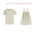 Baby/Kids Girl and Boys Ribbed Print Clothing Sets For Summer childrensterritory