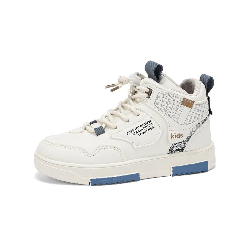 Kids White Casual School Tennis Sports Sneakers