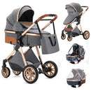3 in 1 Portable High Landscape Luxury Baby Stroller