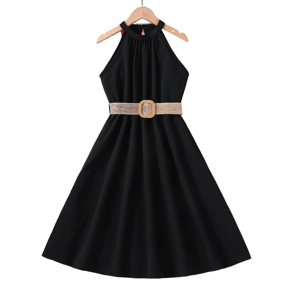 Kids Girls Off Shoulder Formal Summer Party Dresses With Belt