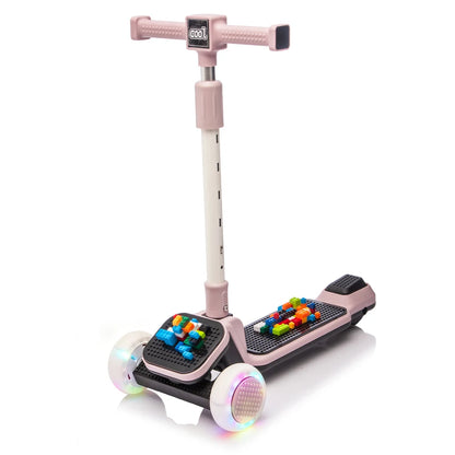 Kids Folding &amp; Adjustable Toy Scooter w/LED Flashing Wheels