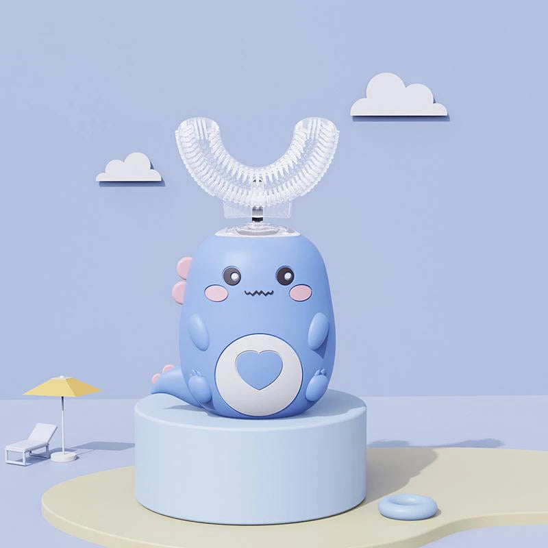 360-Degree Smart U-shaped Electric Cartoon Kids Silicone Toothbrush childrensterritory