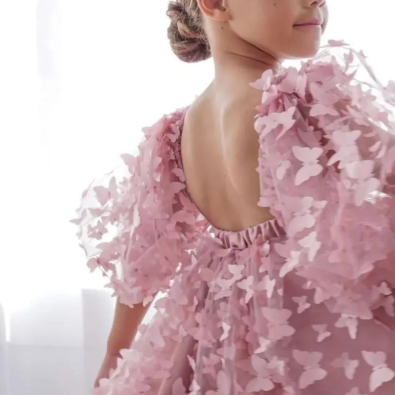 Little Girl Butterfly Design Pageant Party Birthday Dresses childrensterritory