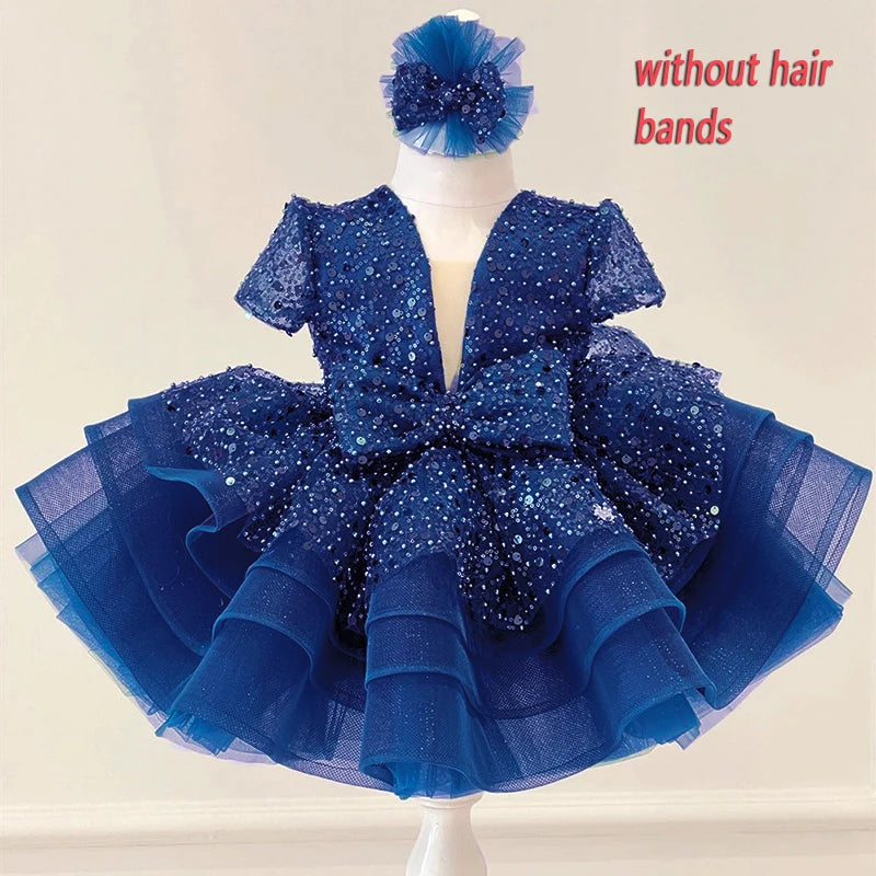 Girls Sequined Ball Gown Princess Dresses childrensterritory