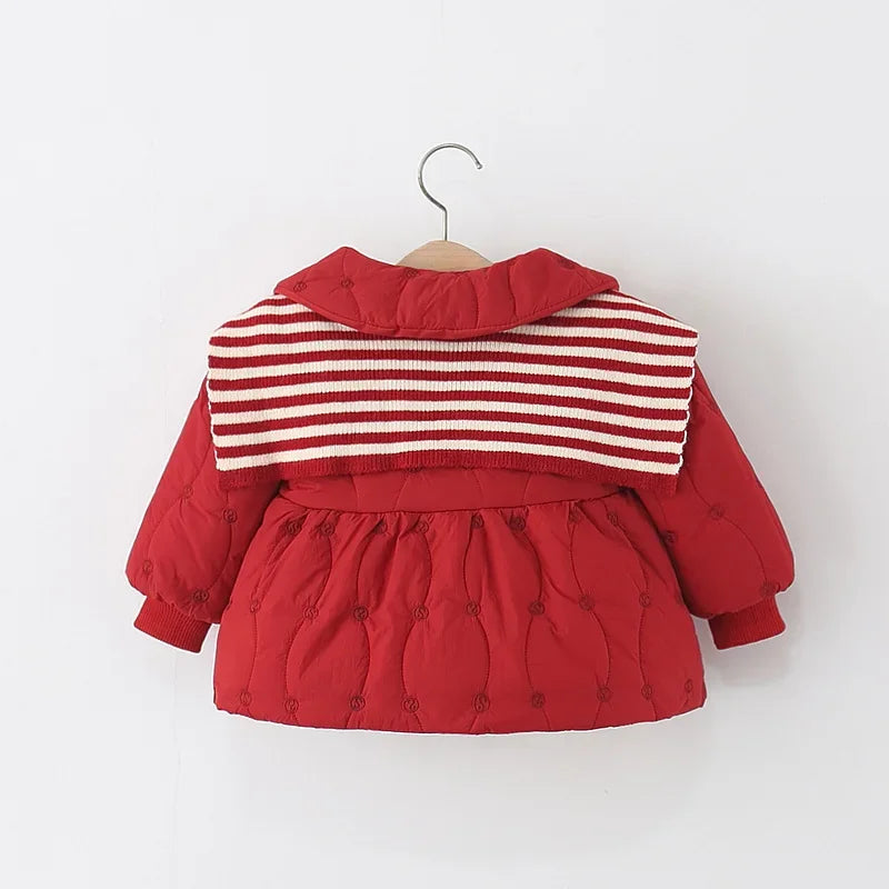 Girls' Long-Sleeved Soft Winter Jacket