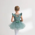 Kids' Girls' Designer Gymnastics Ballet Leotard with Tutu Skirt