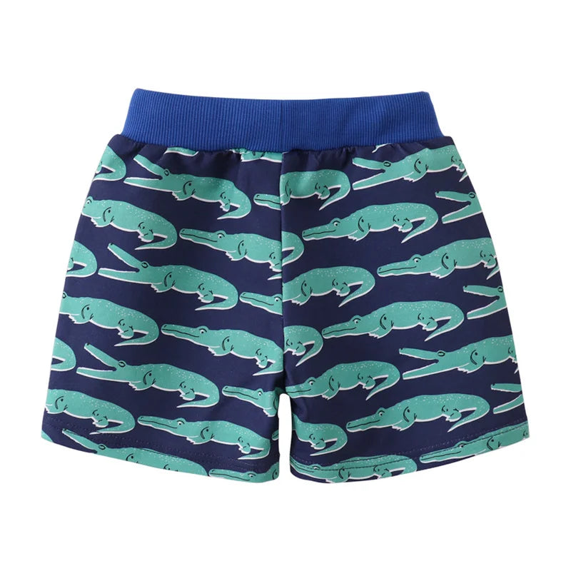 Kids Boys Jungle Theme Print Cotton Short Pants for Summer