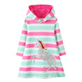 Long-Sleeved Cartoon Print Autumn Girls' Dresses