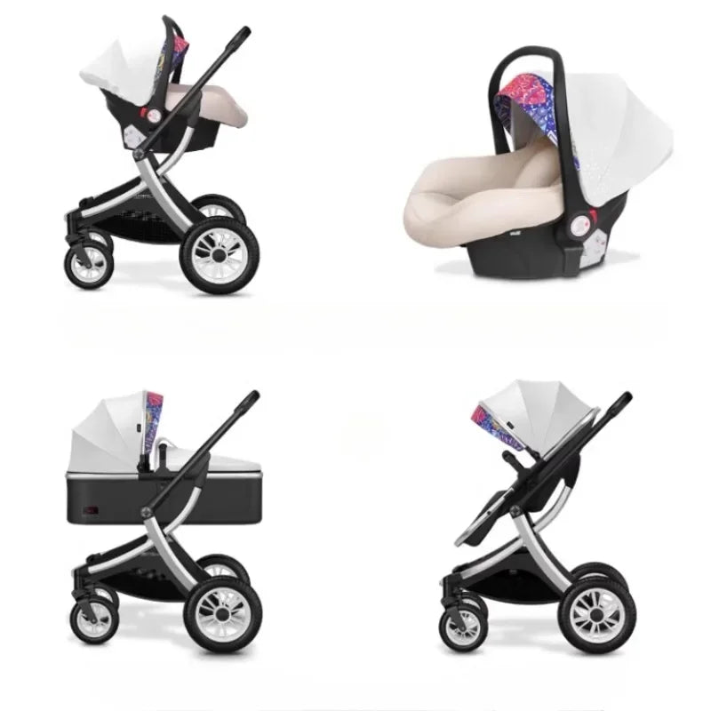 Two-Way Foldable Lightweight Infant Stroller with Car Seat childrensterritory
