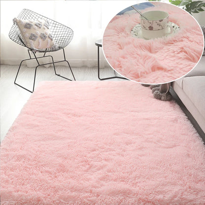 Soft Furry Rainbow Rugs for Kids Bedroom Decor