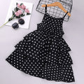 Toddler Girls Hearts Printing Ruffle Summer Dress