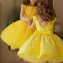 Glitter Sequin Baby/Kids Girls Puffy Formal Party Dress/Gown