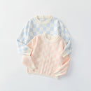 Little Girl Boy 2PCS Plaid knitted Clothes Set Sweater + Pant childrensterritory