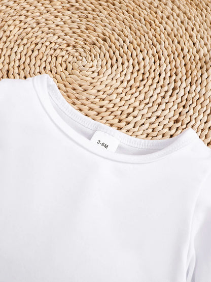 Newborn Long-Sleeved Letter Print Onesie