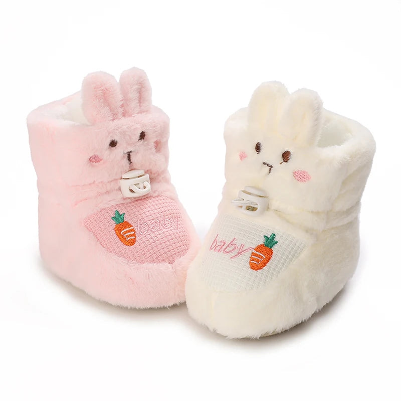 Cute Rabbit Design Baby Warm First Walker Shoes