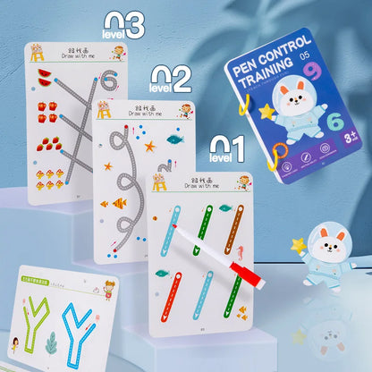 Reusable Magical Tracing Education/Training Book for Toddlers childrensterritory