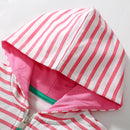 Strawberry Embroidery Little Girls Autumn Hooded Jacket childrensterritory