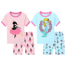 Kids Girls Cartoon Girls Print Pajamas for Summer childrensterritory