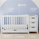 Integrated 4-in-1 Crib and Changer with Drawer for Baby childrensterritory