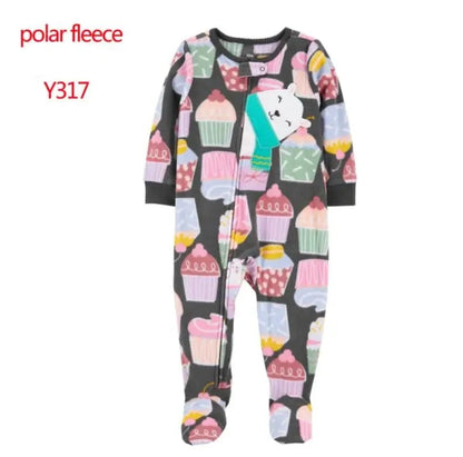 Newborn Baby Zipper Up Overalls Fleece Romper for Winter childrensterritory