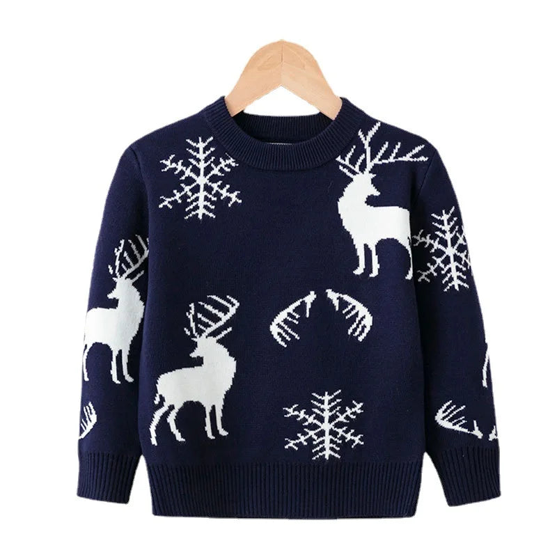 Kids Warm Knitted Christmas Party Sweaters childrensterritory