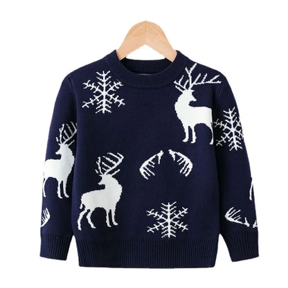 Kids Warm Knitted Christmas Party Sweaters childrensterritory