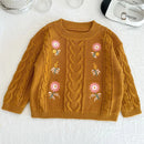 Baby Girls Long Sleeve Embroider Knit Cardigan childrensterritory