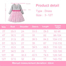 Little Girls Sequin Heart Print Elegant Birthday Party Dress childrensterritory