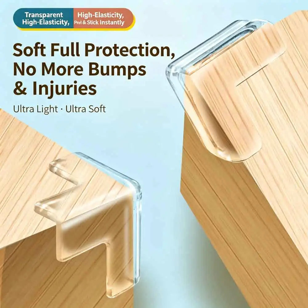Self-Adhesive Silicone Furniture Corner for Baby: 10 Pieces