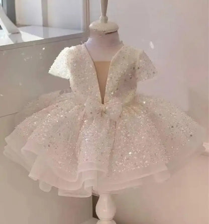 Baby/Kids Girls Luxury Scoop Neck Tulle Party Dresses childrensterritory