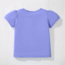 Cartoon Unicorn Design Little Girls' Summer T-shirts childrensterritory
