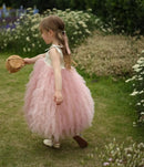 Baby/Kid Girls Pink A-Line Tulle First Communion Dress childrensterritory
